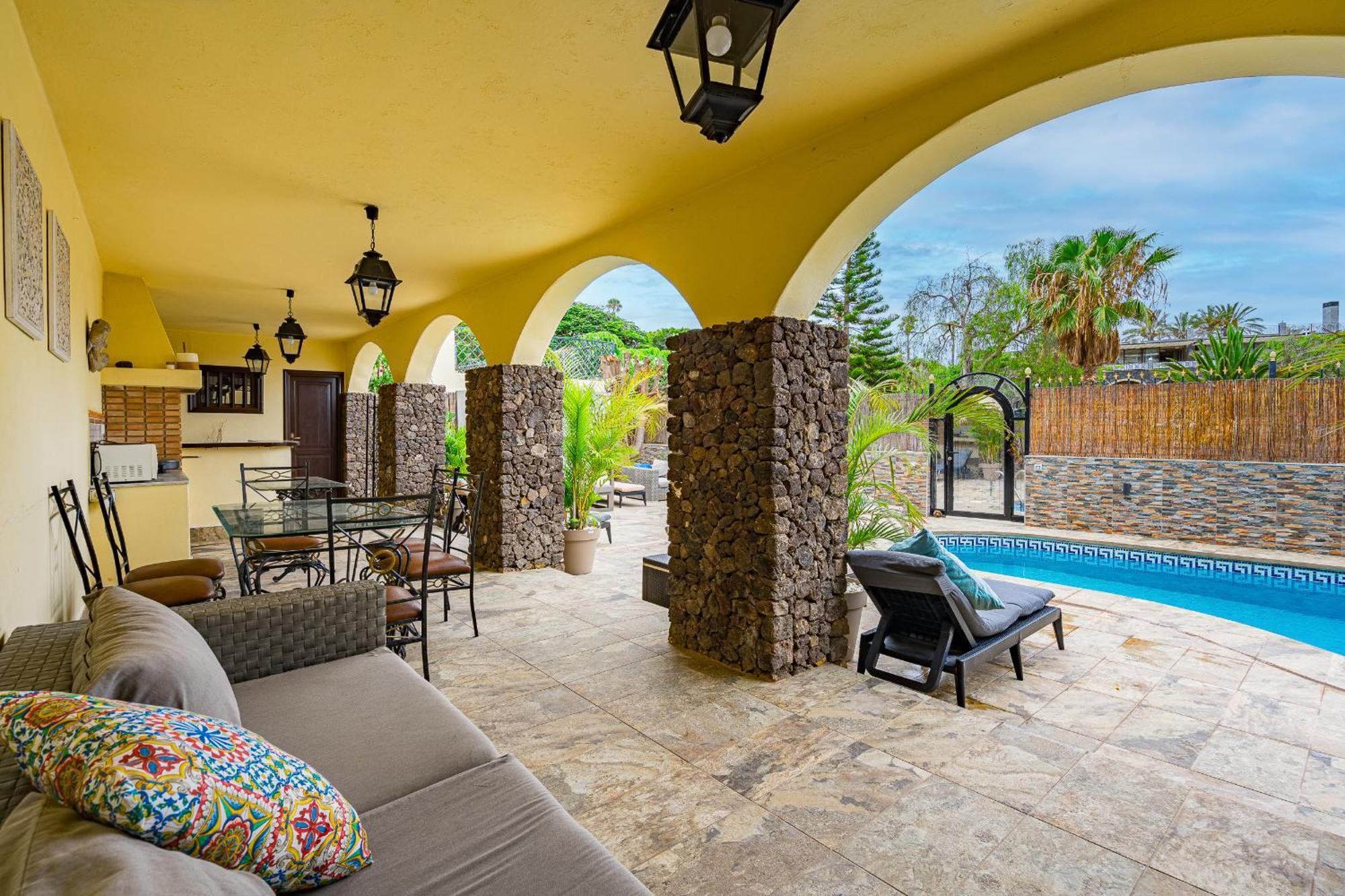 Villa Natali ,Luxury 3-Levels Large Villa On Tenerife, Ocean View, Private Poo L& Barbecue Area Costa Adeje  Extérieur photo